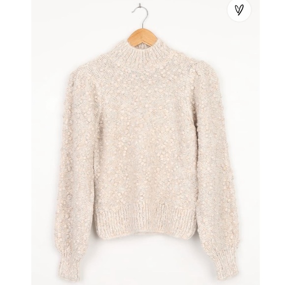 Bubble knit mock neck sweater - Picture 7 of 12